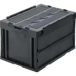 トラスコ中山 TRUSCO TRUSCO 蓋つき折りたたみコンテナ 50L グレー CT50-GY