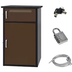 ツールズライフ TOOLSLIFE 宅配ボックス 大容量 収納BOX メールボックス 鍵付き 置き配 盗難防止 簡単組立【組み立てあり】【1段タイプ】 THBOX-1