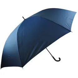 アテイン Attain 長傘 ポンジー無地 80cm ジャンプ式 強風対応・超撥水加工 ネイビー 3376