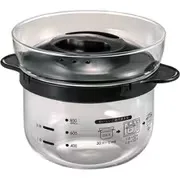 ハリオ 電子レンジ用炊飯器 1~2合 ガラスのレンジご飯釜 XRCN-2-B
