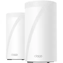 ティーピーリンク TP-Link Wi-Fiルーター Wi-Fi 7(11be)対応 11520+8640+1376Mbps BE22000 AIメッシュ 10Gigaポート×2 トライバンド IPoE IPv6 3年保証 2個パック Deco BE85 2P