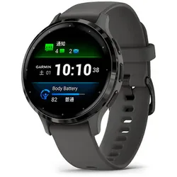 ガーミン GARMIN Venu 3S (ヴェニュー 3S) Black Sesame / Slate(ブラックセサミ / スレート) 41mm シリコンバンド GPSスマートウォッチ 心電図(ECG)アプリ Suica対応 010-02785-40
