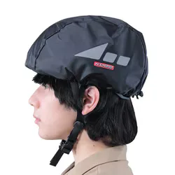 川住 Kawasumi ヘルメット レインキャップ ブラック HCAP-101BK