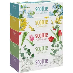 スコッティ scottie スコッティ ティシュー フラワーボックス 250組 5箱パック