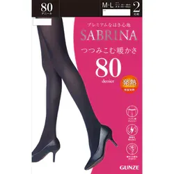 サブリナ SABRINA SABRINA(サブリナ) 80デニール タイツ 2足組 M~L ブラック SBG13AY