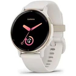 ガーミン GARMIN vivoactive 5 (ヴィヴォアクティブ 5) Ivory / Cream Gold(アイボリー / クリームゴールド) 42.2mm シリコンバンド GPSスマートウォッチ Suica対応 010-02862-41