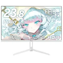 ゲーミングモニター/PX248 Wave White/23.8型/フルHD(1920×1080)/Fast IPSパネル/非光沢/HDR対応/200Hz/1ms(GTG)/HDMI×1 DP×1/ドット抜け交換保証 PX248WAVEW-O