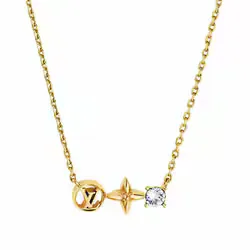 ルイ・ヴィトン Louis Vuitton M00368 ネックレス・プティ ルイ ゴールド/ストラス