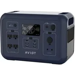 AVIOT アビオット ポータブル電源 1008Wh AC出力 1200W/瞬間最大出力 2400W Navy リン酸鉄リチウムイオン充電池 PS-F1200-NV