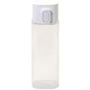 水筒 ボトル ウォーターボトル 500ml 軽量ワンタッチ 直飲み スクエア プラスチック製 日本製 ホワイト HC-0277