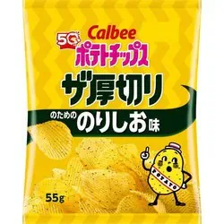 Calbee カルビー ポテトチップス ザ厚切りのためののりしお味 55g