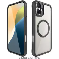 アブソルート ABSOLUTE LINKASE AIR/ゴリラガラスiPhoneケース for iPhone 16 Plus MagSafe対応 側面TPU:ブラック LKA16670BK