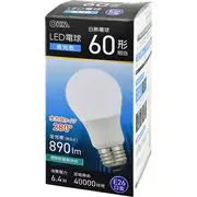 オーム電機 OHM LED電球 E26 60形相当 昼光色 LDA6D-G AG59