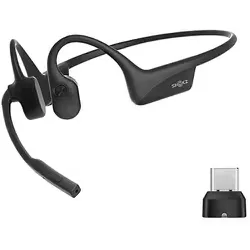 ショックス Shokz ワイヤレス骨伝導ヘッドセット OpenComm 2 UC USB-C 2025 Upgrade USB-Cワイヤレスアダプタ付属 Bluetooth対応/IP55防水/デュアルノイズキャンセリングブームマイク搭載 SKZ-EP-000041