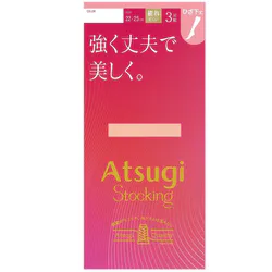 アツギ ATSUGI アツギストッキング 強く丈夫で美しく ひざ下 22-25cm ヌーディベージュ 3足組 FS88063P