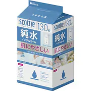 スコッティ ウェットティシュー 純水 ノンアルコール 130枚 つめかえ用