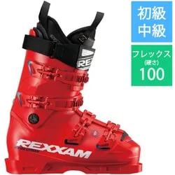 レクザム REXXAM REVO 100M 26-27 Newモデル スキーブーツ 初級・中級 FIRE RED 25cm X2NO-335