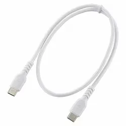 オーム電機 OHM USB-C to Cケーブル USB2.0 PD60W対応 0.5m ホワイト SMT-L05DCC-W
