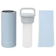ヒヤシーナ 氷のう 氷タオルで瞬時に冷却×長時間キープ 68×68×192mm 冷感マフラータオル付き ブルー LCACL002-BL