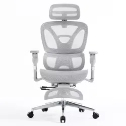 フルスペック!高機能デスクチェア【お客様組立品】 SOLARIS pro GY
