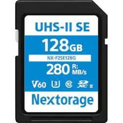 SDXC UHS-IIカード SE Series V60 128GB 最大読出し速度280MB/s 最大書込み速度100MB/s NX-F2SE128G
