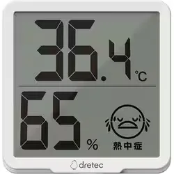 ドリテック DRETEC デジタル温湿度計 リテーモ ホワイト O-449WT