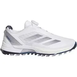 アディダス adidas ADIZERO ZG LO BOA SPIKELESS(アディゼロ ゼットジー ロウ ボア スパイクレス) レディース ゴルフシューズ スパイクレス BOAダイヤル 24.0cm Cloud White/Night Indigo/Silver Metallic(JS1765) AD25FW OMX78