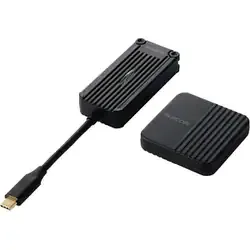 エレコム ELECOM USB Type-C ワイヤレスHDMI 送受信機セット 1080p/30m転送 無線化 アプリ不要 簡単接続 テレビ/PC/スマホ対応 ブラック DH-CW4K110BK