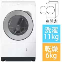ドラム式洗濯乾燥機 洗濯11kg/乾燥6kg 左開き ヒートポンプ式 マットホワイト NA-LX113EL-W