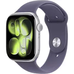 アップル Apple Apple Watch Series 11(GPS + Cellularモデル)- 46mmシルバーアルミニウムケースとパープルフォグスポーツバンド - M/L(手首 160~210mm対応) MFCR4J/A