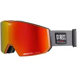 ディレクト D:RECT DREIECK スキー スノーボード ゴーグル BLACK/ORANGE(BROWN.D+RED Revo mirror) DN16-4