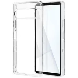 Xperia 10 VII用 ハイブリッドケース RHINOX 耐衝撃吸収 MIL規格 クリア TPU+アクリル 表面硬度5H 9236XP107HACL