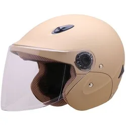 ユニカー工業 ヘルメット MATTED セミジェット スタイル カラー:マットベージュ サイズ:フリー(約57cm~60cm未満) BH-54BE