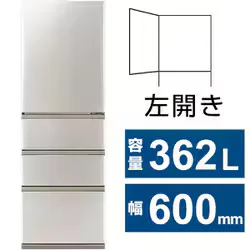 AQUA Aqua Refrigerator FREEZIA+ series (362L, width 60cm, left opening, 4 doors, automatic ice making function, bright champagne) AQR-S36AL (N)