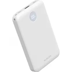 エレコム ELECOM リチウムイオンモバイルバッテリー 10000mAh 小型 軽量 22.5W充電 3ポート(Type-C×2/USB-A) 液晶残量表示 PSE適合 iPhone/Android/Switch対応 旅行 防災 ホワイト DE-C76-10000WH