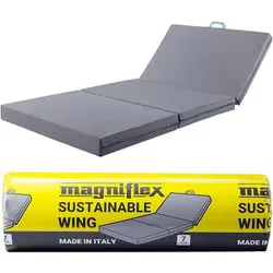 マニフレックス magniflex 三つ折り高反発マットレス サステナブルウィング 日本用 セミダブル 10cm厚 硬め 畳める 運べる ソファーになる 側地は外して洗濯できる 3枚の芯材ローテーションで長持ち 7年以上使える イタリア製
