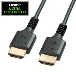 サンワサプライ SANWA SUPPLY HDMIケーブル 0.5m Ultra High Speed 48Gbps 8K60/4K120対応 Dynamic HDR eARC対応 スリム 金メッキプラグ KM-HD20-US05