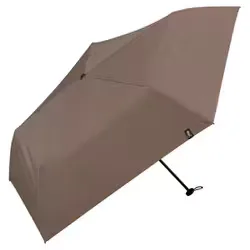 ワールドパーティー Wpc. 日傘 折りたたみ傘 晴雨兼用 遮光エアライトパラソル 親骨55cm 直径90cm 手開き式 158g UVカット 遮熱 UPF50+ 内側黒コーティング 3段式 ライトブラウン 801-14337-102LBR
