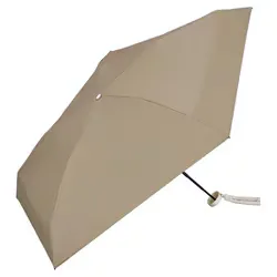 ワールドパーティー Wpc. 日傘 折りたたみ傘 晴雨兼用 遮光ミニマ 親骨48cm 直径79cm 手開き式 180g UVカット 遮熱 UPF50+ 内側黒コーティング 6段折 モカ 801-18355-102MO