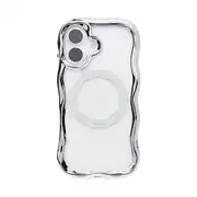 iPhone 17用 iFace BeBling Wave MagSynq クリアケース シルバー 41-190238