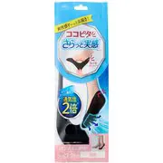 ココピタプラス さらっと実感 浅履き ニット ブラック 23-25cm