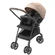 A型ベビーカー 両対面式 LUXUNA Cushion free AE(ラクーナ クッション フリー AE) 対象月齢:生後1カ月~36カ月 体重15kg以下 オート4輪 イージーベルト搭載 振動吸収設計 片手開閉 ベージュ 2217061