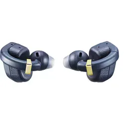 カシオ CASIO ヒアリングアシストイヤホン earU(イアユー) オープンイヤー型(イヤーカフ型) Bluetooth対応 聞こえサポート 集音器 モヤ耳対策 防滴性能(IPX4) 充電式 ネイビーブラック(スタイルアクセサリー:ゴールド/シルバー) ER-100PT-NB