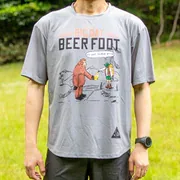 スタンプワイドティー ユニセックス ランニングウェア シャツ BEERFOOT Lサイズ SRAC23U13