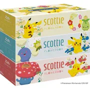 【限定品】スコッティ ティシュー フラワーボックス 250組 3箱パック ポケモン
