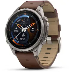 ガーミン GARMIN fenix 9 Pro inReach(フェニックス 9 プロ インリーチ)Sapphire AMOLED 47mm Ti / Leather Band レザーバンド LTE 心電図(ECG)アプリ Suica対応 GPSスマートウォッチ 010-04336-80
