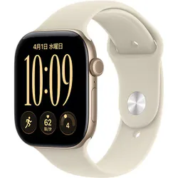 アップル Apple Apple Watch Series 12(GPS + Cellularモデル)- 46mmライトゴールドアルミニウムケースとサンドスポーツバンド - M/L MJGC4X/A
