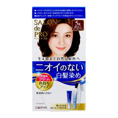 ダリヤ サロンドプロ 無香料ヘアカラー 早染めクリーム ( 白髪用 ) 5K 栗色がかったナチュラルブラウン