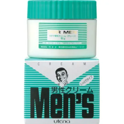 【送料無料・まとめ買い4個セット】ウテナ 男性クリーム グリーン 60G しっとりとしたタイプの男性用クリーム