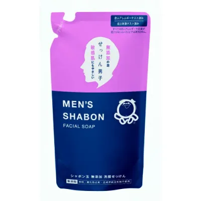 【送料無料・まとめ買い4個セット】シャボン玉 メンズシャボン フェイシャルソープ つめかえ用 250ml